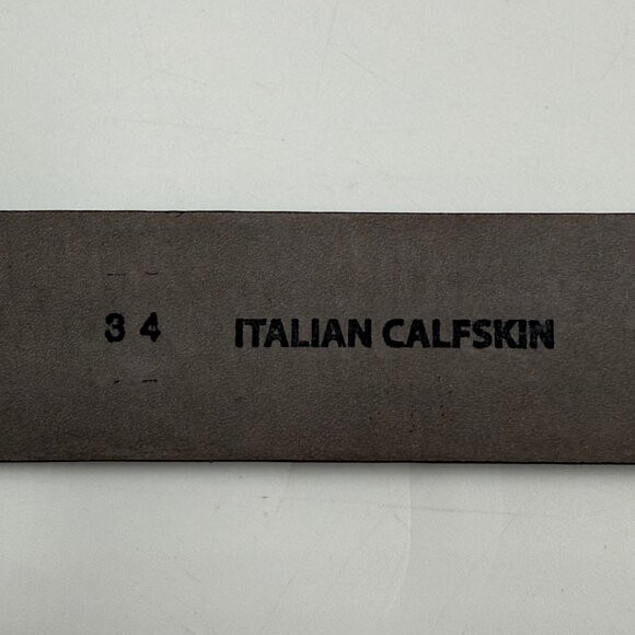 Remo Tulliani Italian Calfskin Leather Belt Mens Size 34 Black Dress Casual - Picture 5 of 9